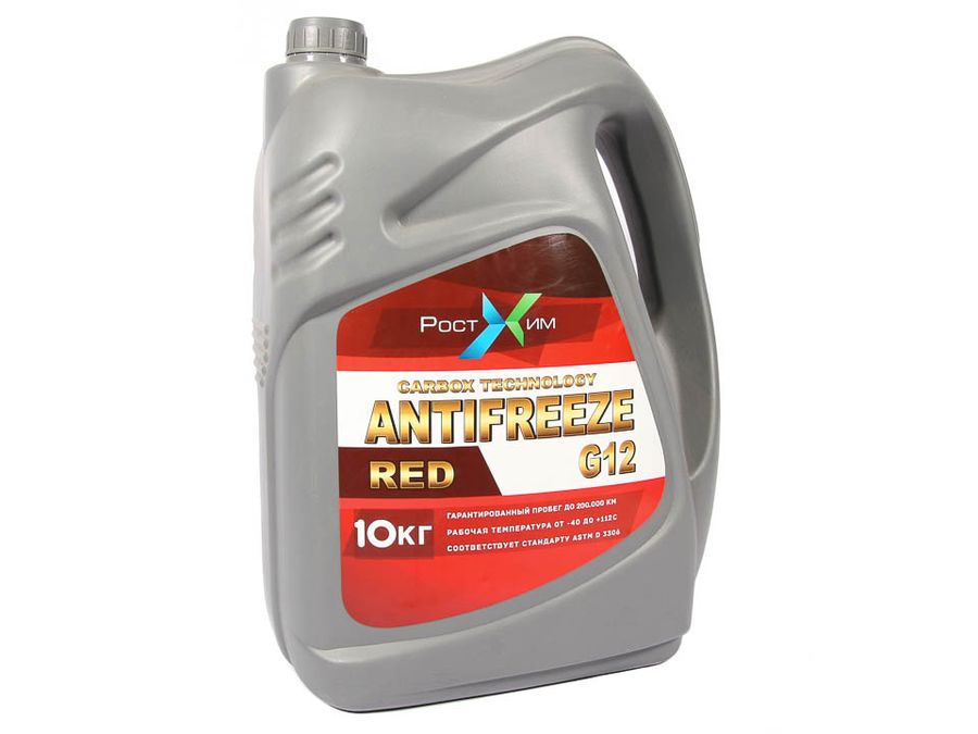 Антифриз красный 10кг G12+ "РОСТ-ХИМ" (CARBOX Technology)