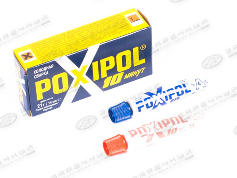 Холодная сварка (16 гр) "POXIPOL" серый, синяя упак.