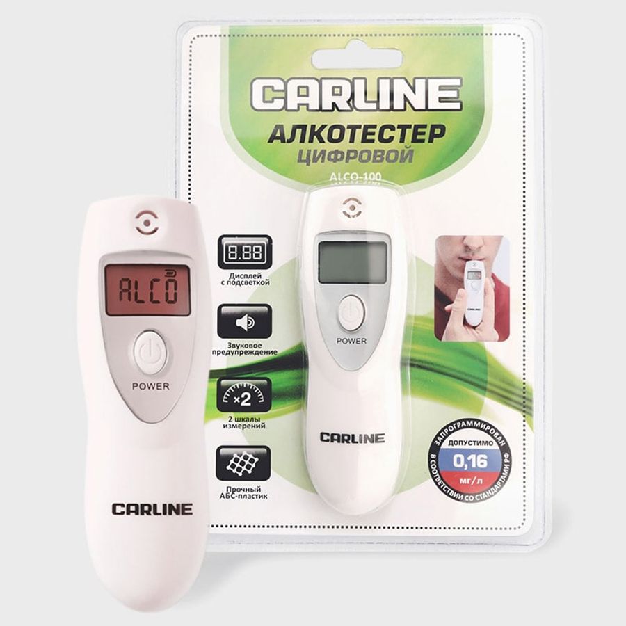 Алкотестер цифровой с дисплеем "CARLINE" ALCO-100
