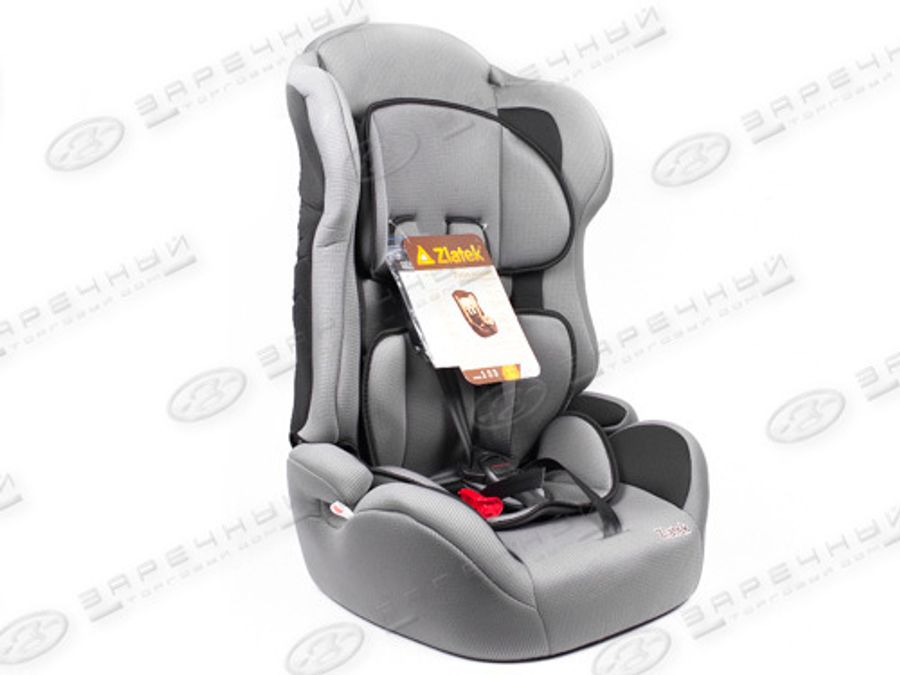 Кресло детское автомобильное "ZLATEK" "Atlantic LUX" (серый) (от рождения до 12лет) до 36кг