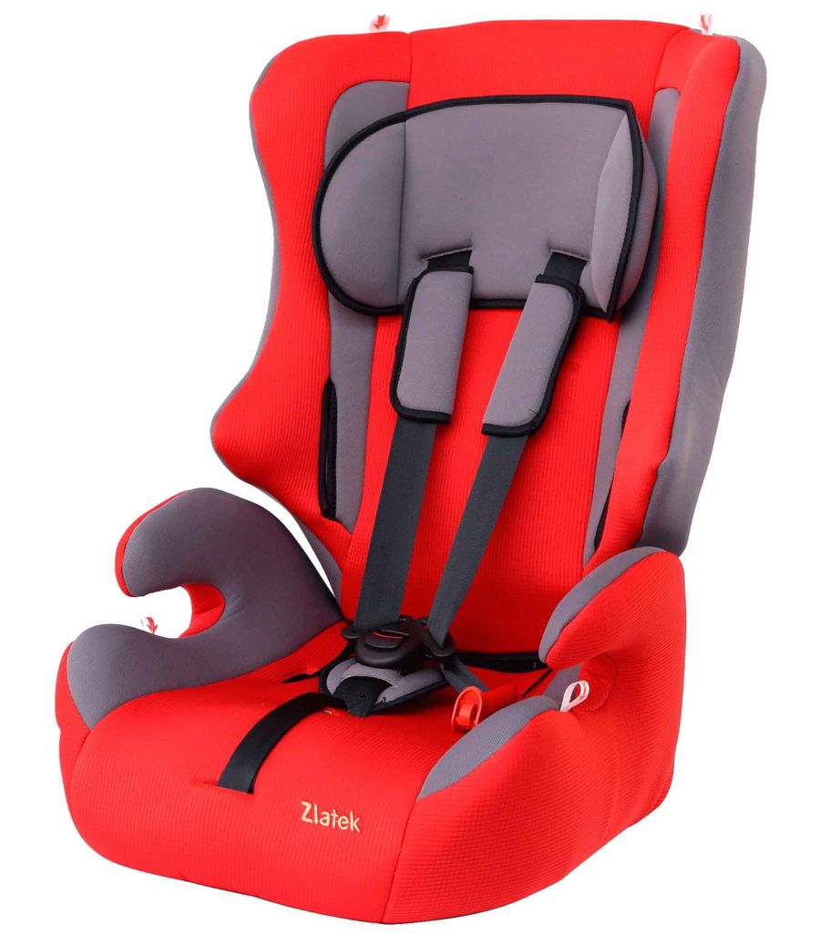 Кресло детское автомобильное "ZLATEK" "Atlantic" (красный) (от рождения до 12лет) до 36кг