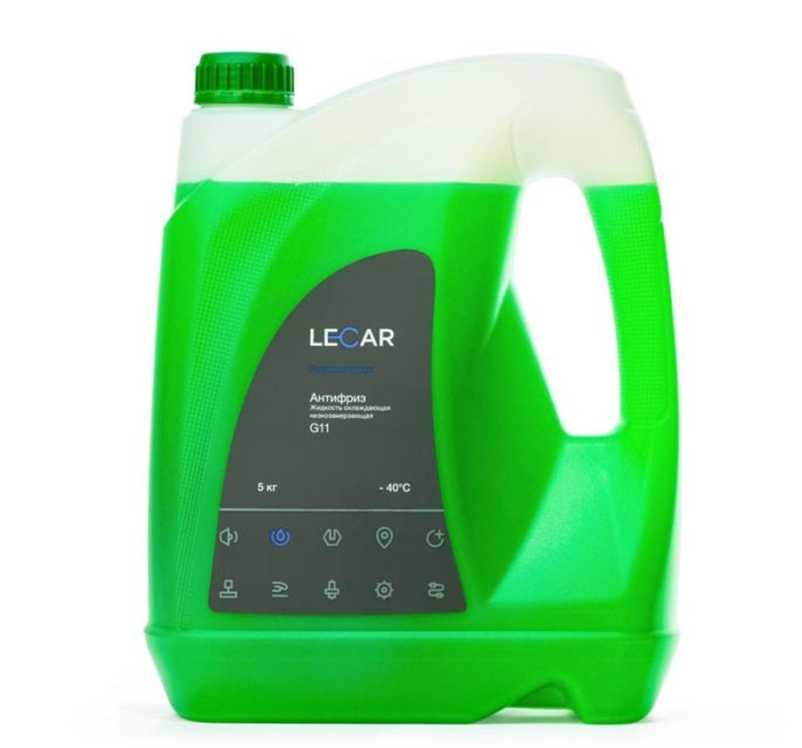 Антифриз зеленый  5кг G11 "LECAR" (-40)