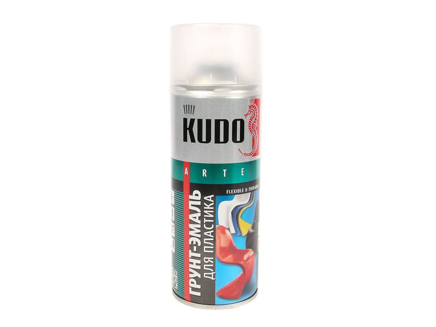 Грунт спрей (520 мл) для пластика красный "KUDO"   (RAL 3020)