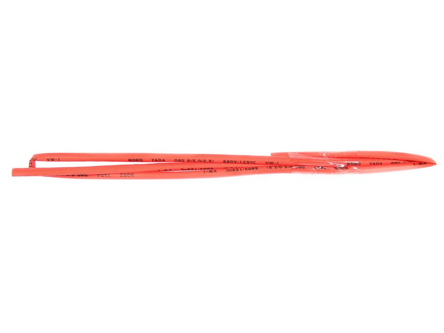 Трубка термоусадочная  5,0 мм/2,5 мм длина 1м красная "YADA"