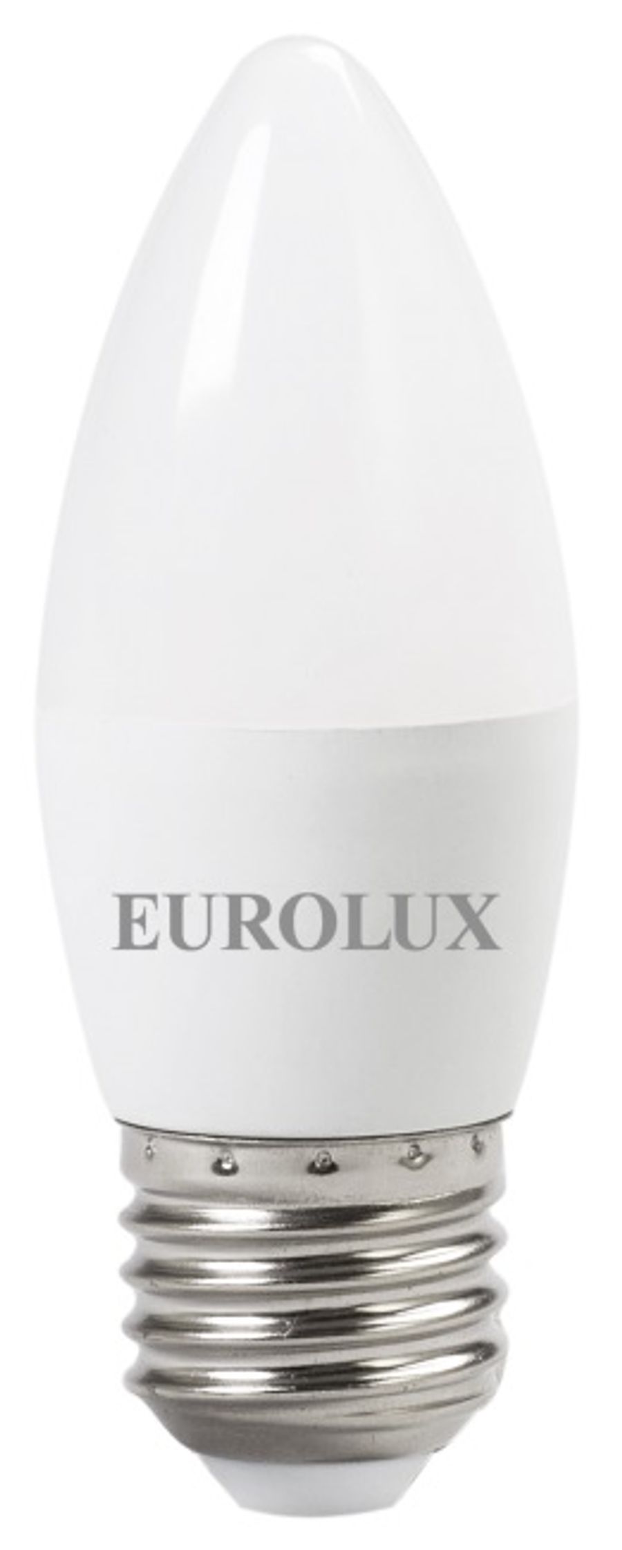 Лампа 220В светодиод Е27  6 Вт свеча тёплый свет"Eurolux"