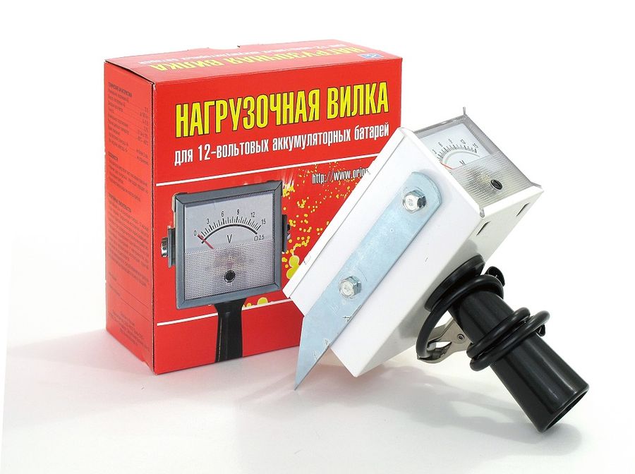 Вилка нагрузочная "Вымпел" НВ-01 (фирм. упак.) для проверки АКБ, 100А